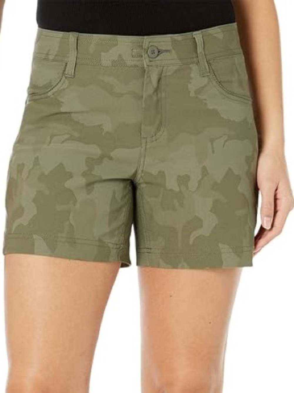 Prana Halle Short Plus II Women’s Size 22W Camo Canvas Outdoor Pockets Hiking